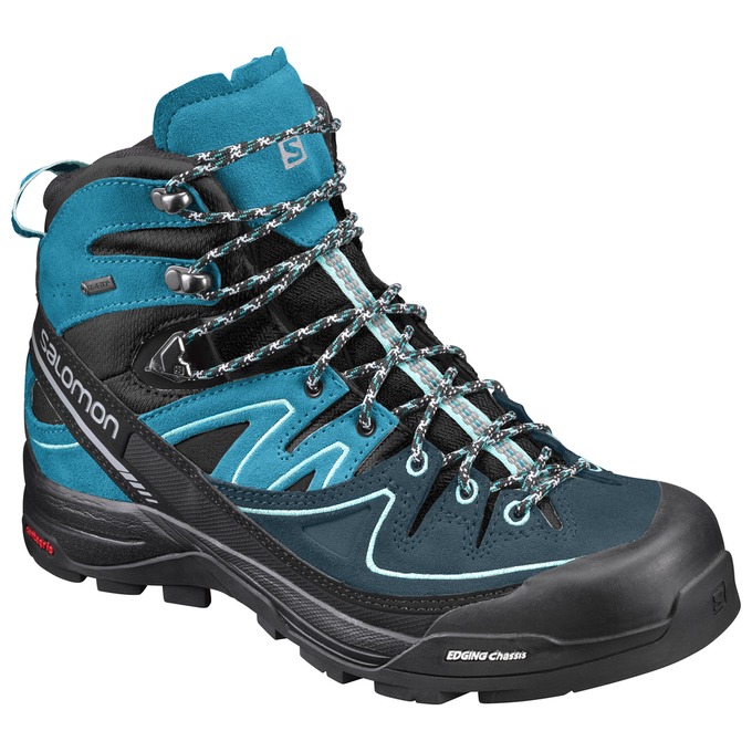 Salomon Israel X ALP MID LTR GTX® W - Mens Hiking Boots - Blue/Black (UIQN-69254)